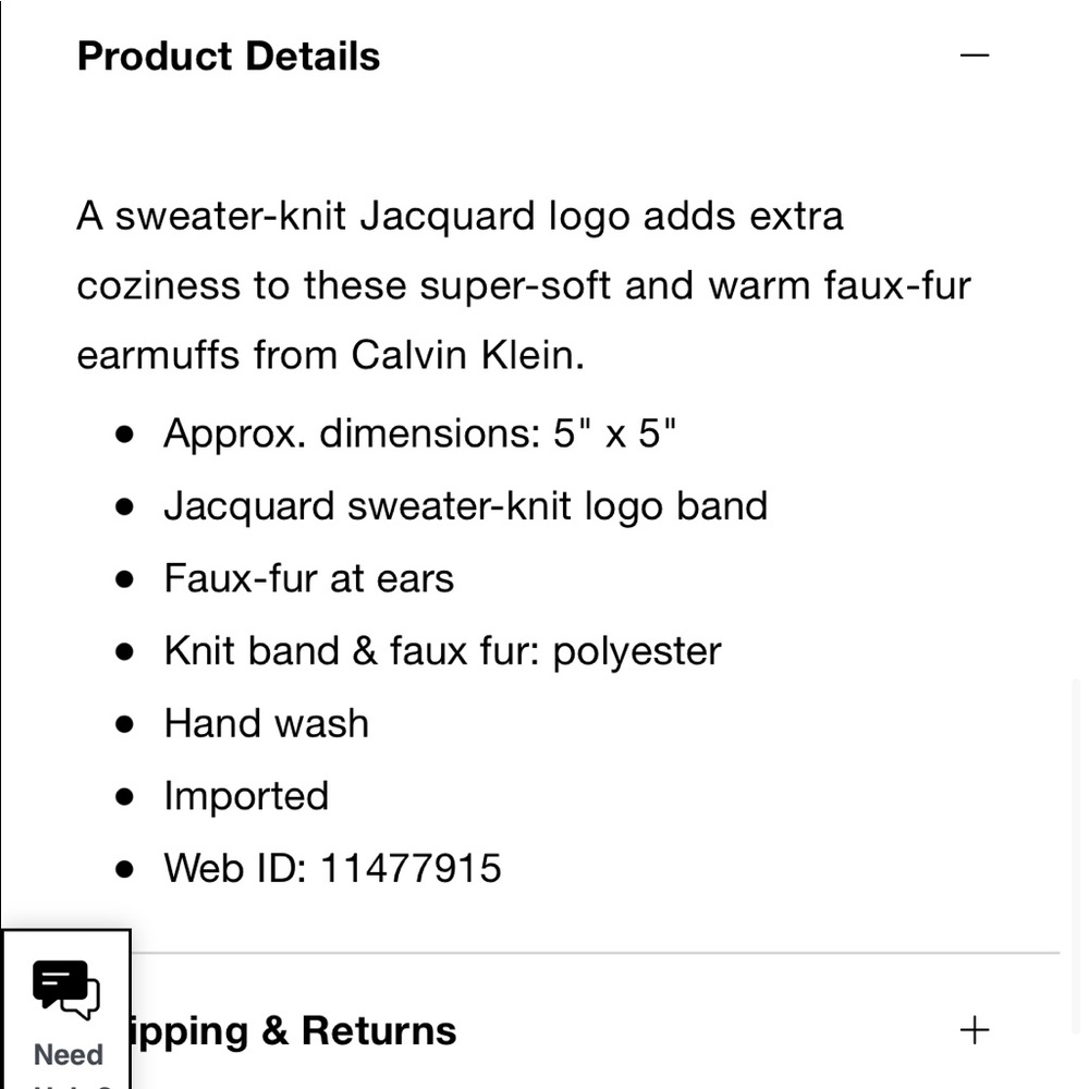 Calvin Klein black ear muff ear warmers with logo - Picture 2 of 7